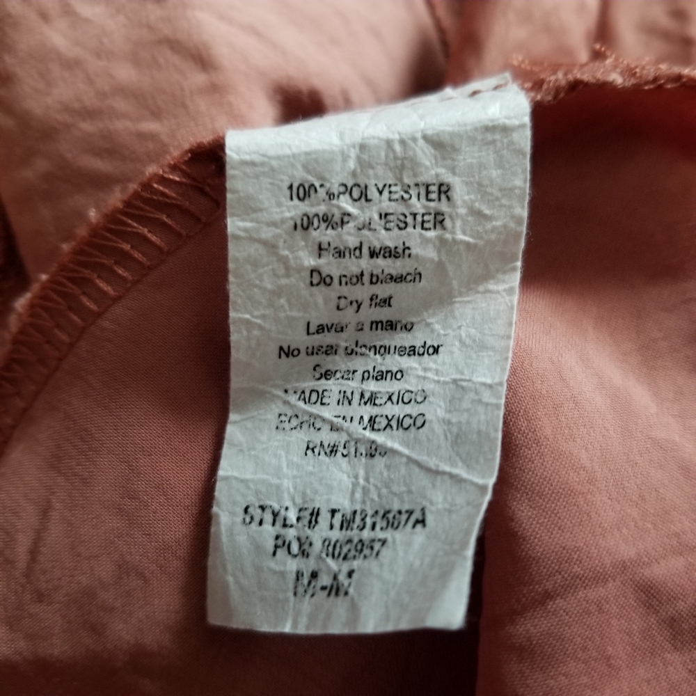 BOGO 🌿Forever 21 Off Shoulder Silky Pale Pink Top - Picture 6 of 6